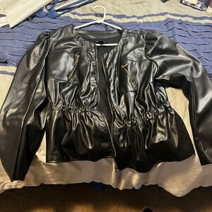 Black Faux Leather Jacket